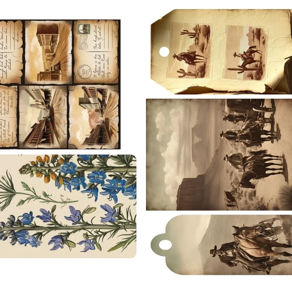 Junk Journal Western pages